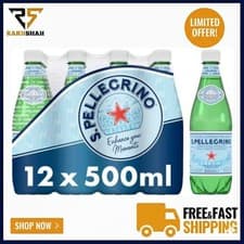 Image of San Pellegrino Sparkling Natural Mineral Water 12x500ml (FREE AND FAST SHIPPING)