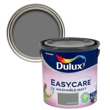 Image of Dulux Easycare WASHABLE MATT Emulsion Paint 2.5L - GREY- BATHROOM & KITCHEN 2.5L