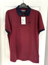 Image of Men's Barbour 'Sports Mix' Polo Shirt – Dark Red – Size: M – BNWT - RRP £44.95