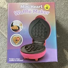 Image of Global Gizmos Mini Heart Waffle Maker never used birthday gift kitchen 
