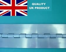 Image of Aluminium Piano Hinge Heavy Duty 100mm 4" O/W Undrilled UK Product 10g 8MMPIN