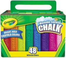 Image of Washable Sidewalk Chalk - Assorted Colours (Box of 48) | Bright and Bold Ideal f