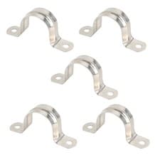 Image of 5pcs M100 Stainless Steel Pipe Clamp Fixed Support Riding Horse U Shape