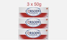 Image of 3 x Corsodyl Dental Gel 50g Chlorhexidine Digluconate Gum Care Oral Hygiene