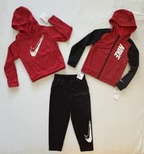 Image of Nike Kids 7 - Therma-FIT 3 Piece Set Zip Hoodie & Jogger + Pullover Hoodie NWT