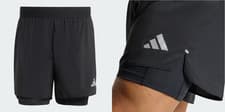 Image of 3XL Adidas 42" NWT RRP $65 black 2 IN 1 shorts stretchy, v.rare in UK from USA!