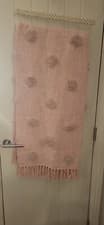 Image of Luxury pink Bed Throw Blanket Pom Pom Tassel medium size