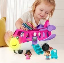 Image of Fisher-Price Little People Barbie Dream Plane Playset Lights Sounds Kids Toy