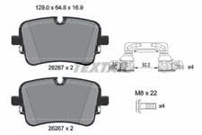 Image of Rear Brake Pad Set Fits Audi VW Textar 2626701 1 Year Warranty