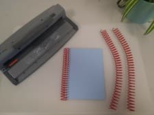 Image of Spiral Coil Binder BOOK BINDING MACHINE Machine WITH 20 RED Coils