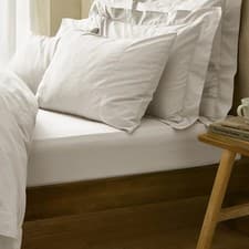 Image of Luxury Linen Blend Deep Fitted Sheet 55% Linen 45% Cotton Breathable Super Soft