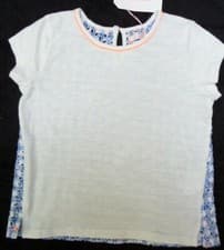 Image of NWT Billieblush Daisy short sleeve tee-shirt in white/blue age 5 years