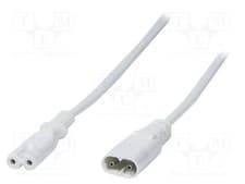 Image of IEC C7 female,IEC C8 male Cable Sockets: 1 white