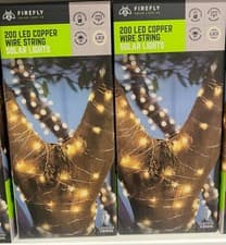 Image of Solar Powered COPPER WIRE LIGHTS 2 Pack (200*2 400) Warm White