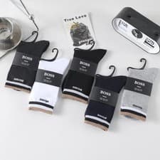 Image of 10 Pairs x Boss Crew Socks Men, Premium Quality, Finest Soft Cotton, Size 8-11