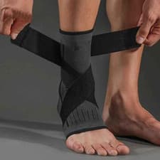 Image of Elastic Ankle Support Brace Foot Strap Sports Gym Running Injury Protection