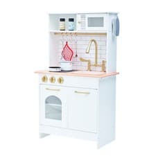 Image of Childrens Wooden Play Kitchen White Toy Cooker Girls Boys TD-12679C by Teamson