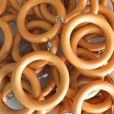 Image of 24 Pack Curtain Rings Extra Strong Hooks Hoops to fit 28mm Wood Poles