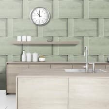 Image of Wood Panel Wallpaper Harrow Weave Smooth Sage Green 3106 World of Wallpaper