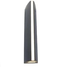 Image of LED Anthracite Outdoor Modern Triangular Up & Down Wall Light
