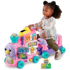 Image of VTech Baby 4-in-1 Alphabet Train Ride-On Pink Toy Xmas Gift Toddler Fun