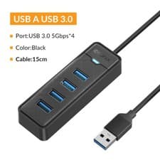Image of 4 Ports Hub Splitter USB 3.0 High Speed Adapter Multi Desktop PC Laptop
