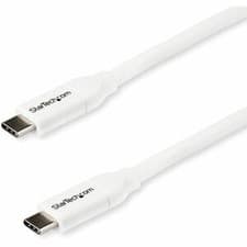 Image of Startech 2M 6 Ft Usb C To Usb C Cable W/ 5A Pd M/M White Usb 2.0 Usb-If Certifie