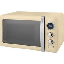 Image of Swan SM22030LCN 800 Watt 20 Litres Free Standing Microwave Cream