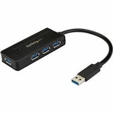 Image of Startech 4 Port Usb 3.0 Hub Superspeed 5Gbps W/ Fast Charge Portable Usb 3.2 Gen