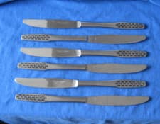 Image of Viners Shape Stainless Steel Table Cutlery-Six Table Knives 22.8 cm