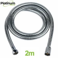 Image of STAINLESS STEEL SHOWER HOSE 0.5M-3M CHROME FLEXIBLE BATHROOM BATH PIPE