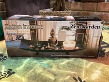 Image of Sitting Buddha Candle and Incense Stick Holder in Zen Garden Tray