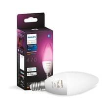 Image of Philips Hue White and Colour Ambiance Smart Light Bulb [E14 Small Edison Screw]