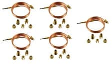 Image of Thermocouple Kit 600mm Fixings UNIVERSAL Gas Boiler Oven Cooker Grill x 5 Pack