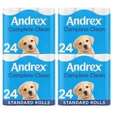 Image of Andrex Toilet Rolls x96 Classic Clean Fragrance-Free 2 Ply Toilet Paper