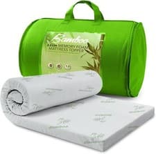 Image of Quality Bamboo Memory Foam Mattress Topper All Size Single Double King Super Kin