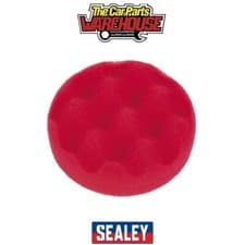 Image of Sealey PTCCHW80R Hook-and-Loop Buffing & Polishing Foam Head 80 x 25mm - Red/