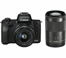 Image of Canon EOS M50 24.1 MP Digital Camera - Black (Kit with EF-M 15-45mm & 55-200mm)