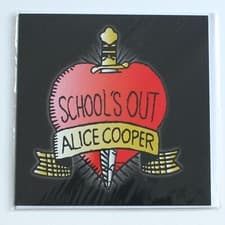 Image of Alice Cooper School's Out Official Blank Birthday Card with Envelope