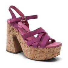 Image of Free People Lisbon Mary Jane Platform SANDALS Size 41-10 - 10.5  Suede Cork