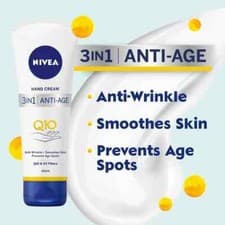 Image of NIVEA 3in1 Q10 Anti-Age Care Hand Cream (100ml), 100 ml (Pack of 1)