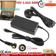 Image of 65W AC Adapter Laptop Charger for Fujitsu Siemens Lifebook A544 Series