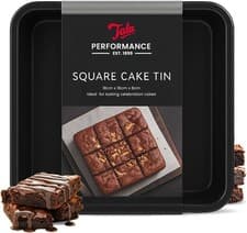 Image of Tala Performance Loose Base Square Cake Tin 18x18cm Carbon Steel Non-Stick