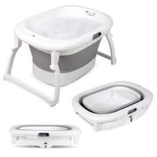 Image of Extra Large Child Bathtub Folding Baby Bathtub for Ages 0-6 Years – Grey 84x49x4