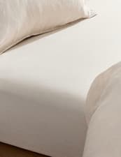 Image of M&S Bedding Pure Linen Extra Deep Fitted Sheet BNIP Natural Single