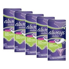 Image of Always Dailies Flexistyle Slim Panty Liners Fresh Scent 26 Piece | Pack 5