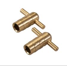 Image of Silverline Radiator Bleed Key Pack of 2 Solid Brass 427586