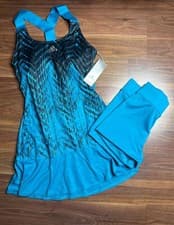 Image of Adidas Women's NYC Y Primeblue Tennis Dress blue black size  S