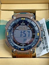 Image of Casio Pro Trek PRG-340L-5JF Duplex LCD Cloth Band Tough Solar Triple Sensor New