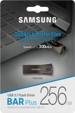 Image of Samsung Bar Plus 256 GB USB 3.1 speed up to 300MB/s Flas Drive Titan Grey -UK